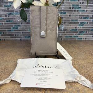 NWT Hammitt 210 West Pewter Pebbled wallet